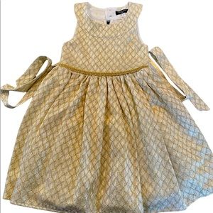 Tahari Gold/Ivory Shimmer size 5 Dress